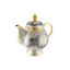 Серебряный чайник с позолотой и чернением Астра классический  40370008С06